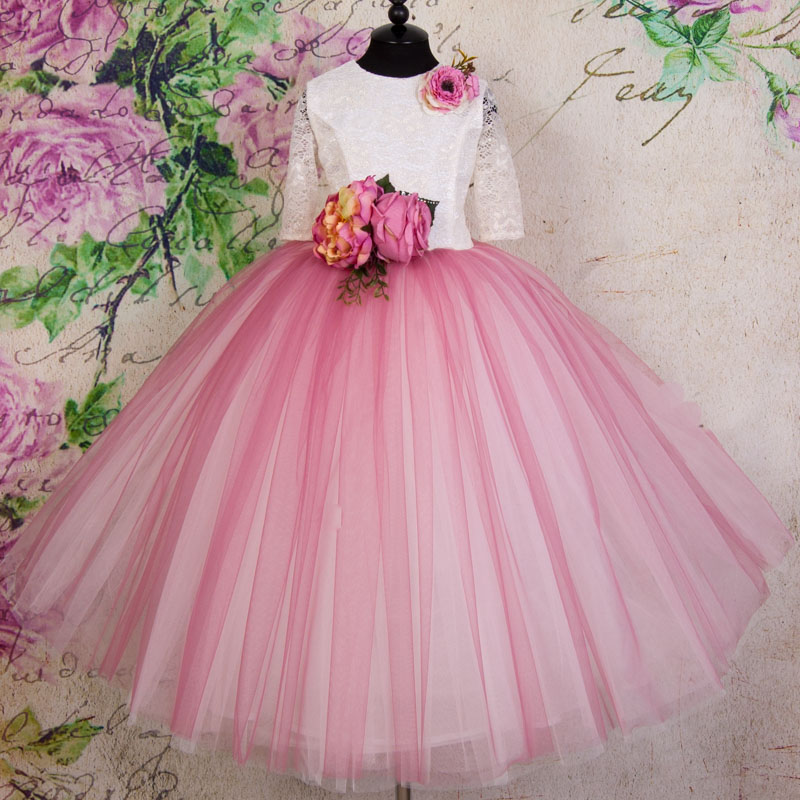 Нарядное платье Розовый бутон