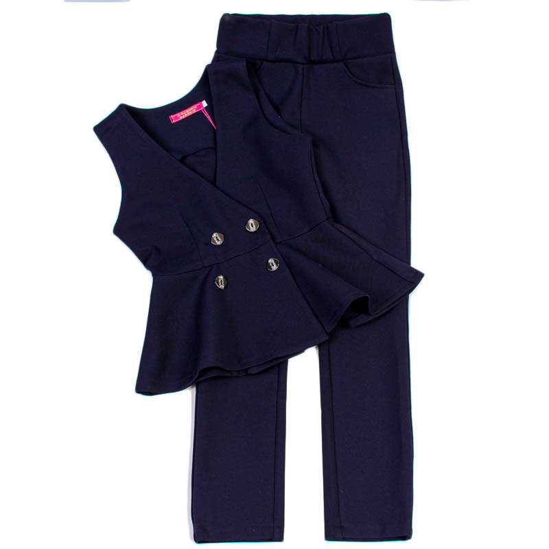 Комплект: брюки с жилеткой для девочки