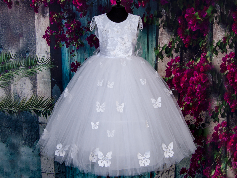 Нарядное платье для девочки "Бабочки"
