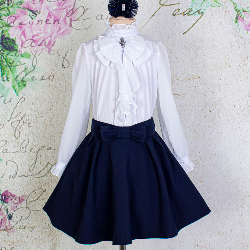 Школьная юбка для девочки с бантиком