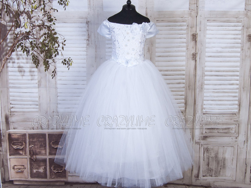 Нарядное платье для девочки "Снежная красавица"