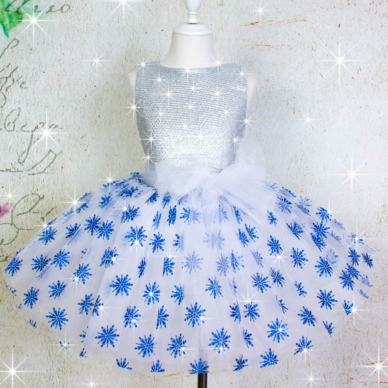 Нарядное платье для девочки Снежинка