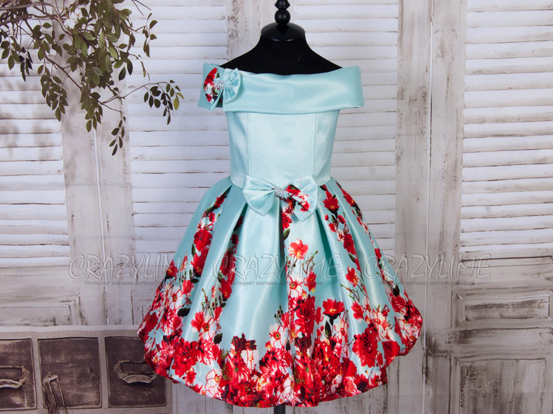 Нарядное платье для девочки "Цветы"