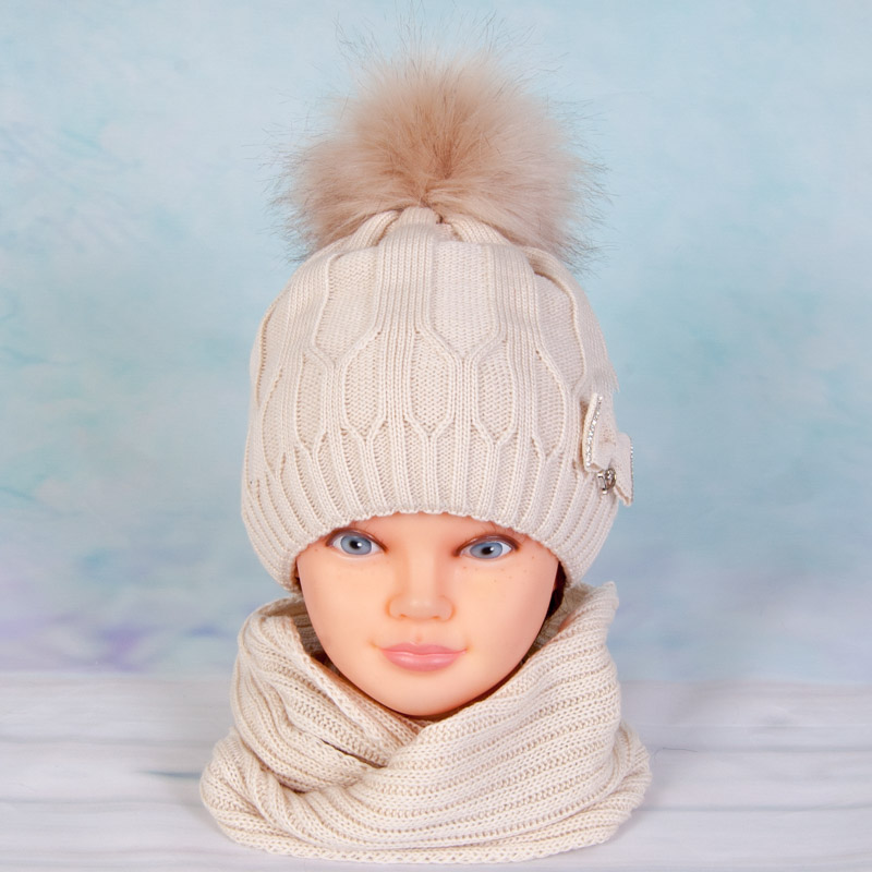 Комплект зимний: шапка+снуд