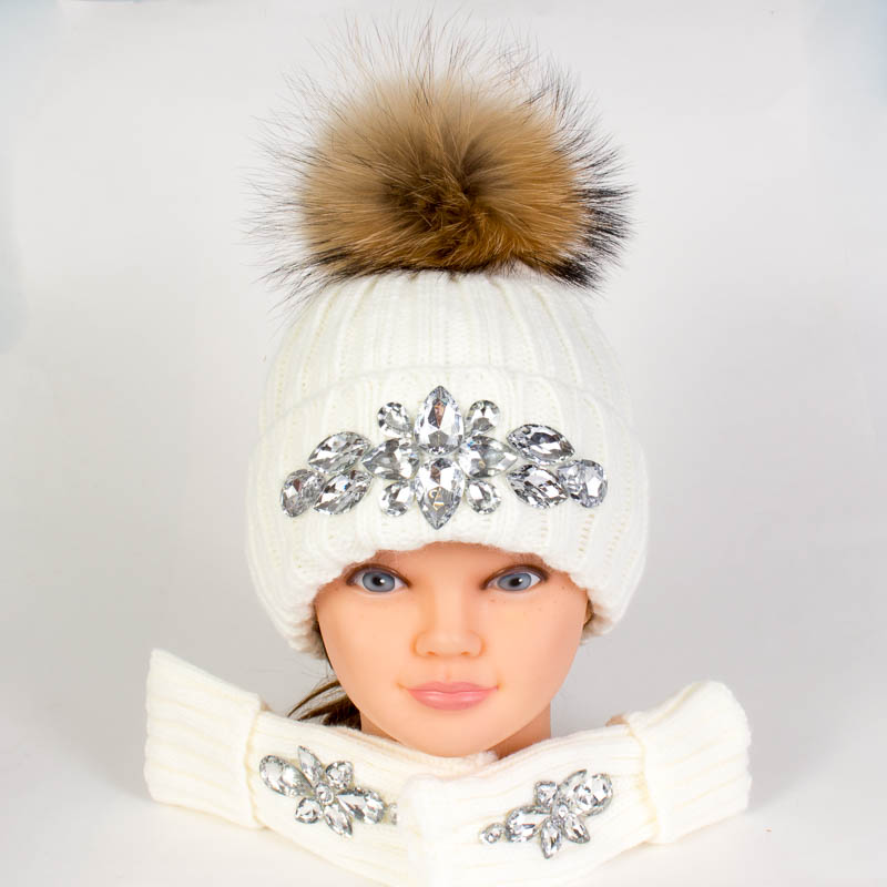 Комплект зимний: шапка+митенки