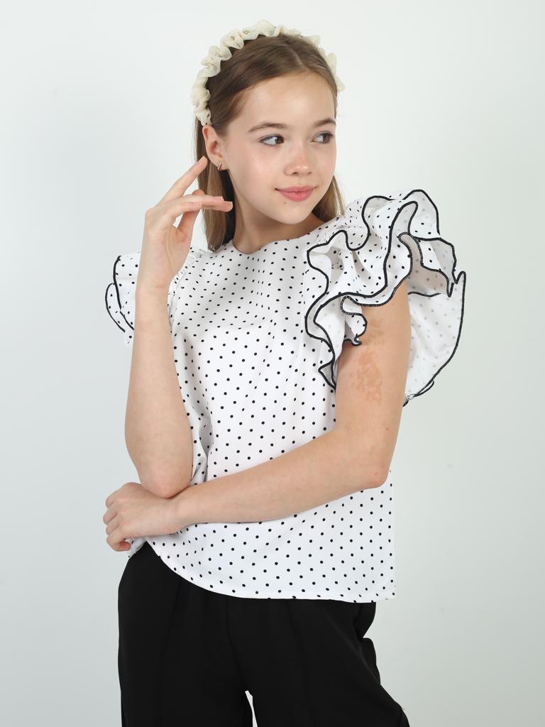 Блузка для девочки с пышными рукавами